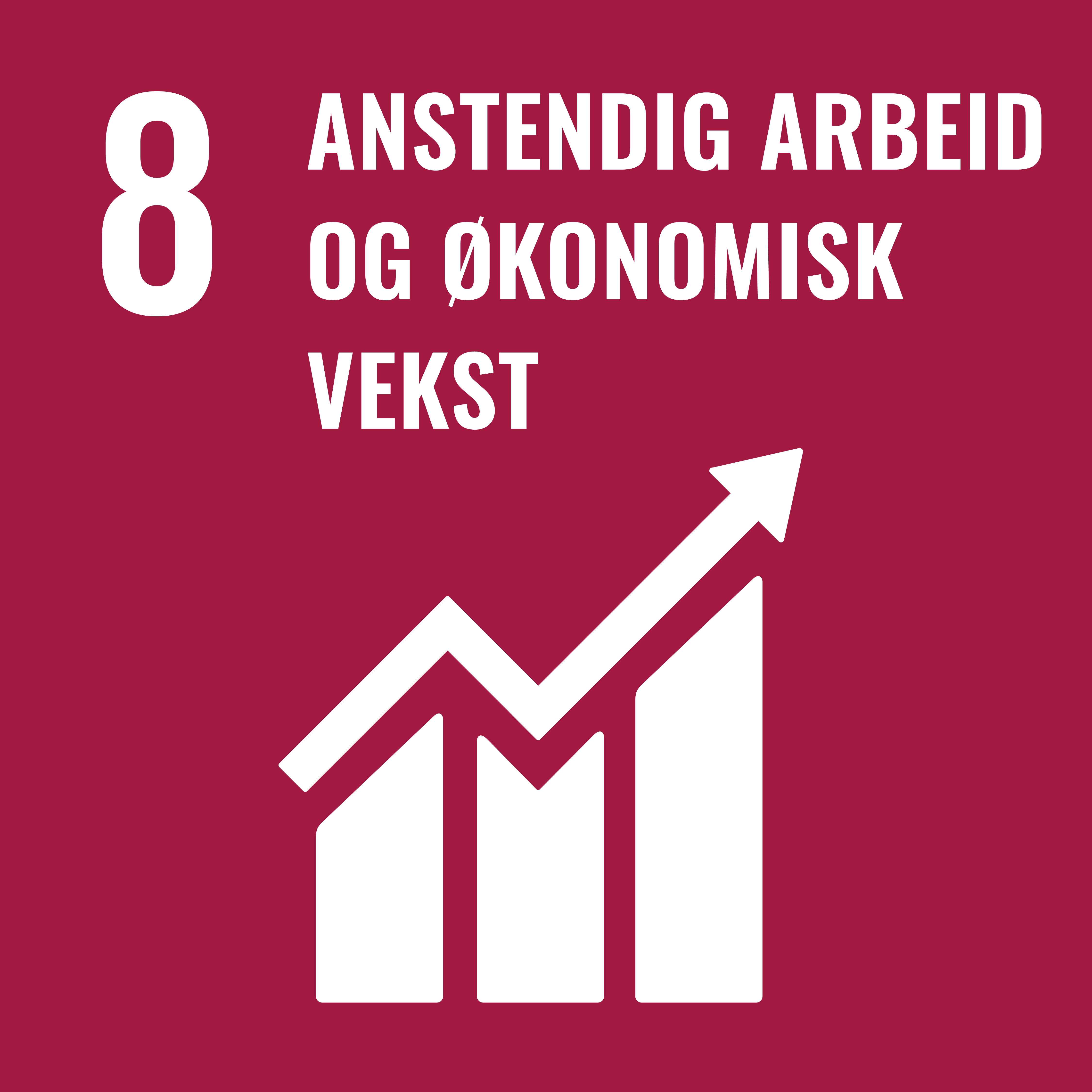 Logo for bærekraftsmål 8